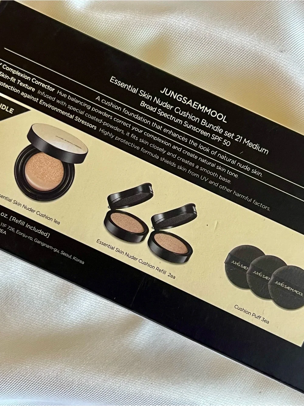 JUNG SAEM MOOL Essential Skin Nuder Cushion Bundle Set – 21 Medium